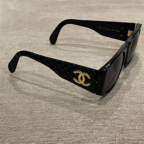 chanel sunglasses logo crazy 90s|Vintage Chanel Sunglasses .